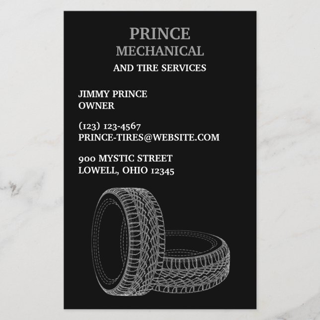 Automatisk reparation av däck flygblad (Framsidan)