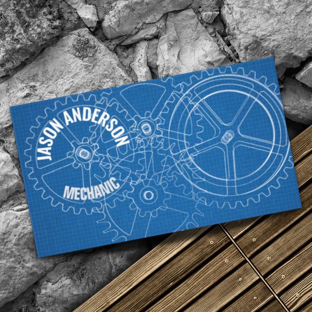 Automatisk reparation av industriella redskap visitkort (Industrial Gear Auto Repair Automotive Mechanic Business Card)