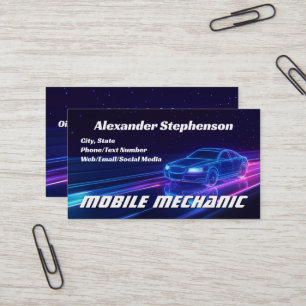 Automatisk reparation av Mobile Mechanic-Lila - Ny Visitkort