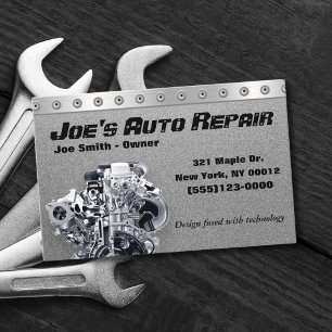 Automatisk reparation av motordrivna bilar visitkort