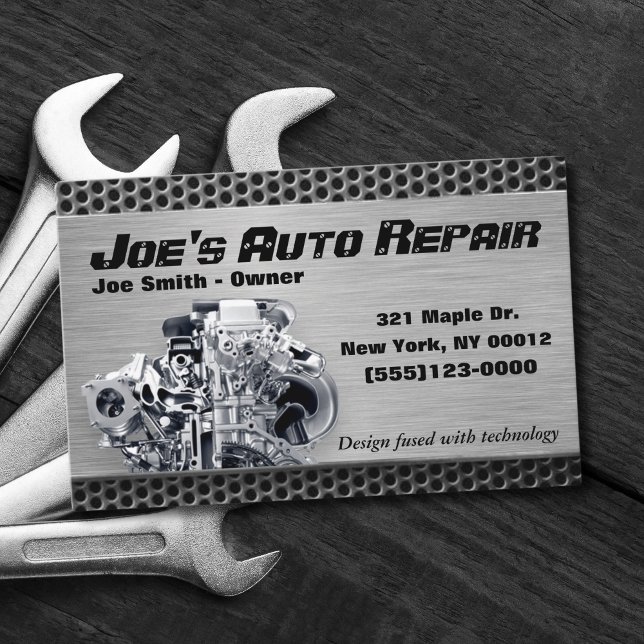 Automatisk reparation av motordrivna bilar visitkort (Skapare uppladdad)