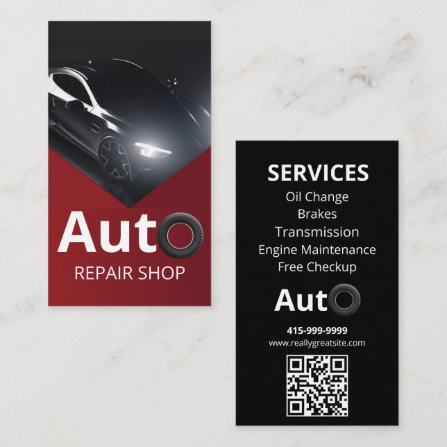 Automatisk reparation av professionell - QR-kod Visitkort (Fram/baksida)