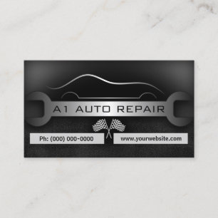Automatisk reparation av svart Wrench Mobile Mecha Visitkort