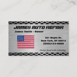Automatisk reparation av Verktyg-amerikanska Flagg Visitkort
