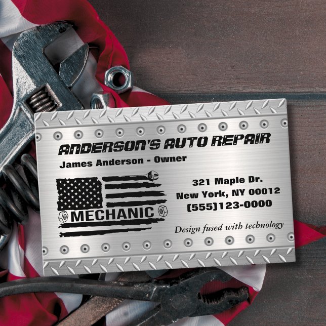 Automatisk reparation av Verktyg-amerikanska Flagg Visitkort (Skapare uppladdad)