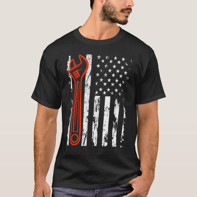 Automatisk reparationsbilsmekanik, amerikanska USA T Shirt (Framsida)