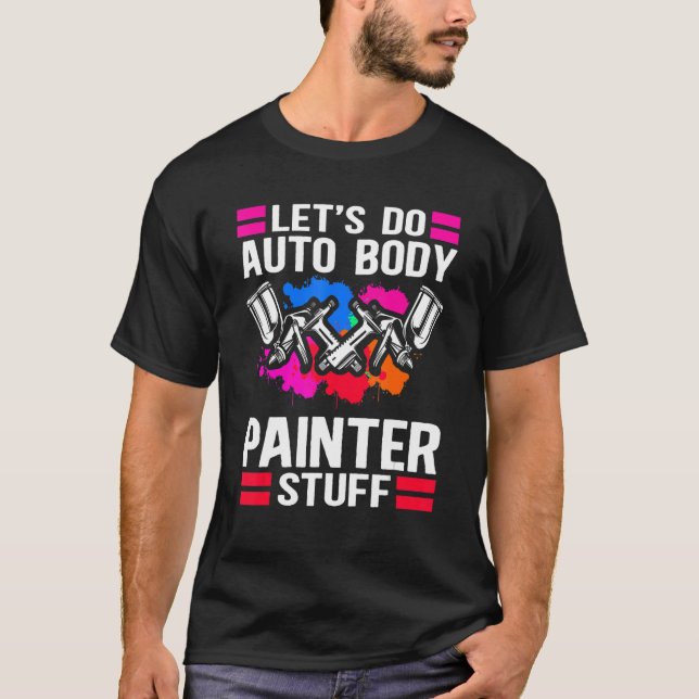 Automatisk reparationsmonterare Saker Autobody Tec T Shirt (Framsida)