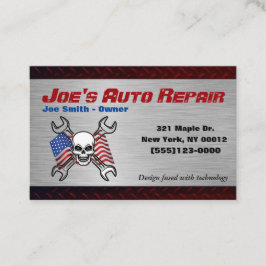 Automatisk reparationstjänst för Patriot Skull-bil Visitkort
