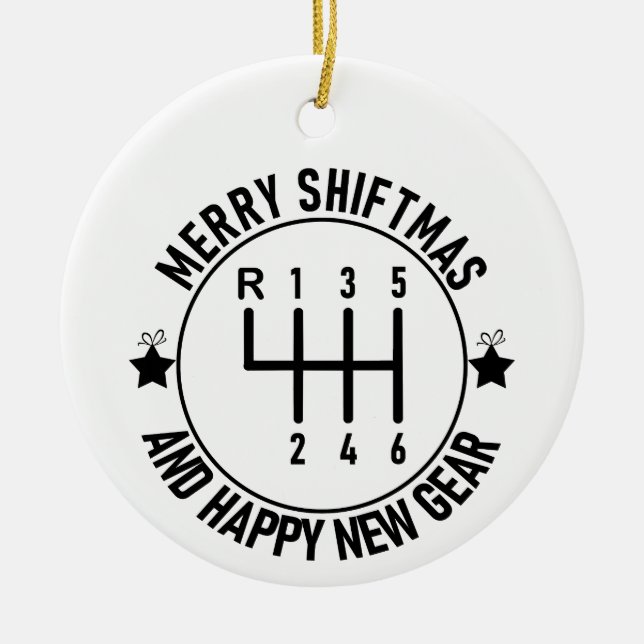 Automatisk Tävla för bil, manuell jul Julgransprydnad Keramik (Framsidan)