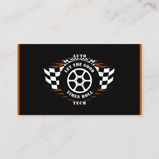 Automatisk teknisk motorbilsindustri visitkort (Framsida)