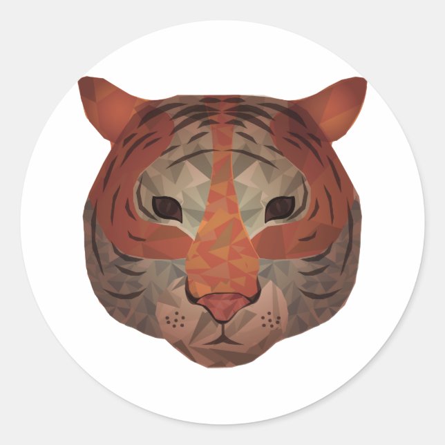 Automatisk tiger runt klistermärke (Framsida)