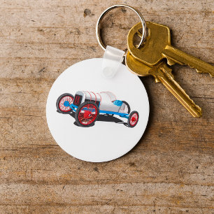 Automatisk vintage Tävling bil - klassiskt Nyckelring
