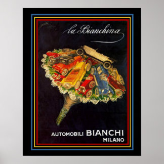 Automatisk visning av bilparkering av Vintage och Poster
