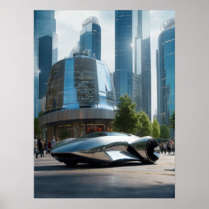 Automatisk Wow! Futuristiska bil Poster