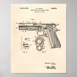 Automatiska sprutor 1949 Patent Art Old Peper Poster