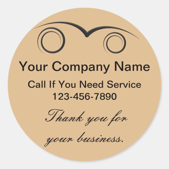 Automatiska Tack Runt Klistermärke (Framsida)