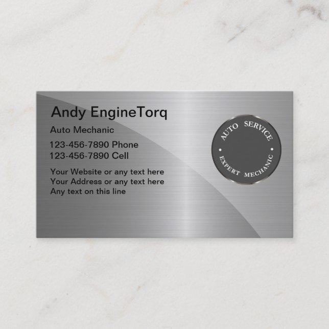 Automatiska visitkortar visitkort (Framsida)