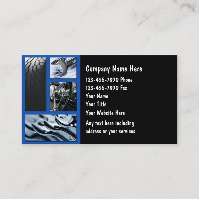 Automatiska visitkortar visitkort (Framsida)