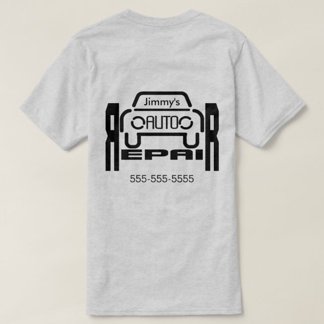 Automatiskn reparerar | personlig tee shirt (Design baksida)