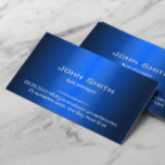 Automatiskt Affärskort för Royal Blue Metall Visitkort<br><div class="desc">Royal Blått Metall automatiskt mekaniskt Affärskort.</div>