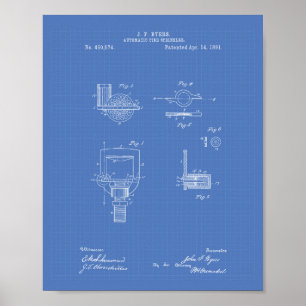Automatiskt avfyra patent för Sprinkler 1891 - Poster