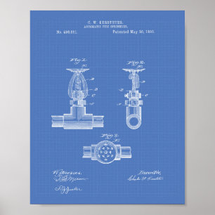 Automatiskt avfyra patent för Sprinkler 1893 - Poster