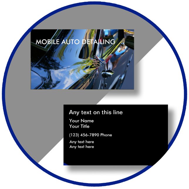 Automatiskt detaljerat Affärskort Visitkort (Auto Detailing Business Cards by CustomBusinessTemplates)