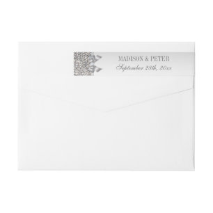 Automatiskt linjeskift för bröllop för etikettband