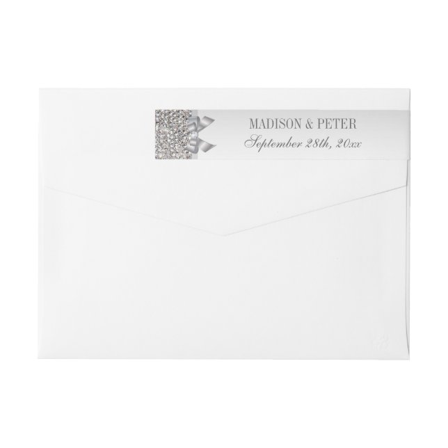 Automatiskt linjeskift för bröllop för etikettband (Baksidan)