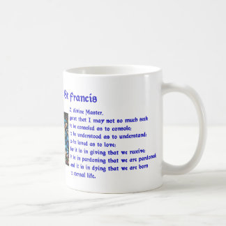 Automatiskt linjeskift för St Francis bön Kaffemugg