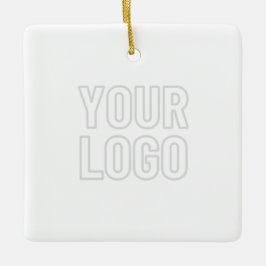 Automatiskt ljusare Logotyp för bakgrund Julgransprydnad Keramik