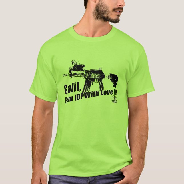 Automatiskt vapen för IDF Galil Tee Shirt (Framsida)