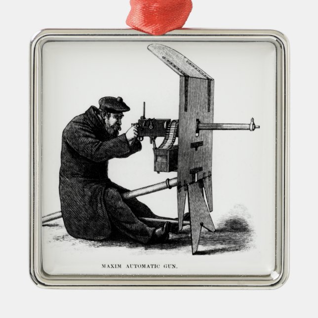 Automatiskt vapen för sentens julgransprydnad metall (Framsidan)