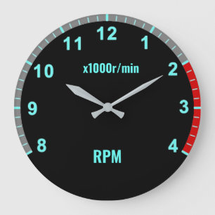 Automatiskt verkstadsavfall för blåbilstachometerk stor klocka