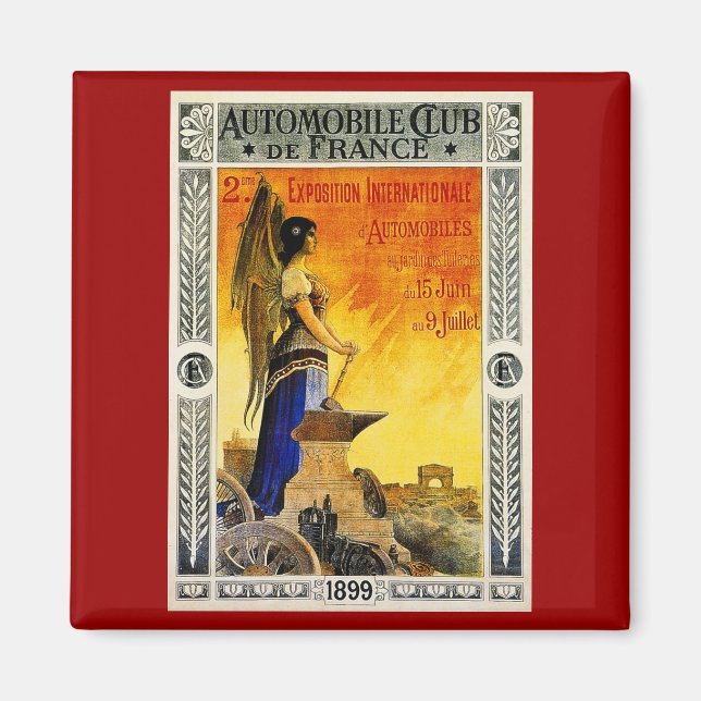 Automobile Klubb de Frankrike 1899 Magnet (Framsidan)