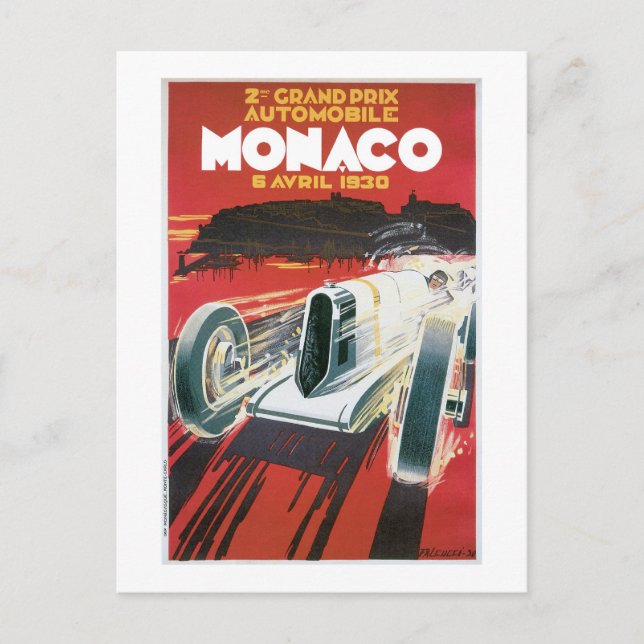 Automobile Monaco Vykort (Framsida)