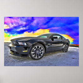 Automobile Muscle Car Mustang Poster