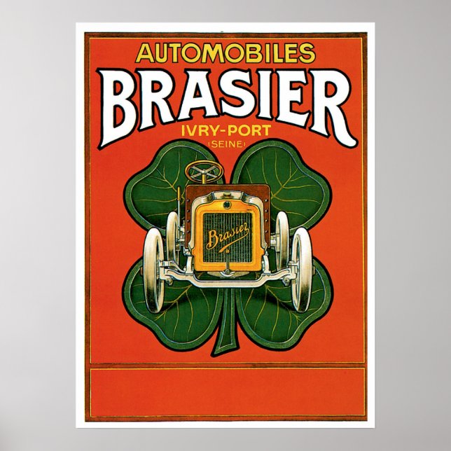 Automobiles Brasier Poster (Framsidan)