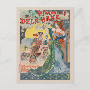 Automobiles Delahaye Frankrike Vintage affisch 189 Vykort