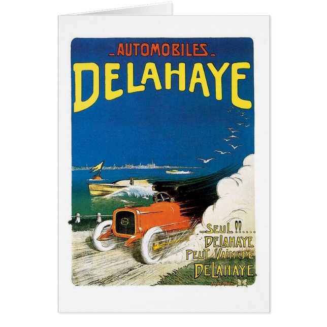 Automobiles Delahaye Hälsningskort (Framsidan)