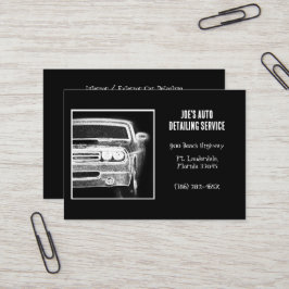 Automotive Black and White American Muscle Car Visitkort