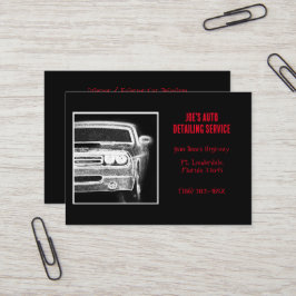 Automotive Black and White American Muscle Car Visitkort