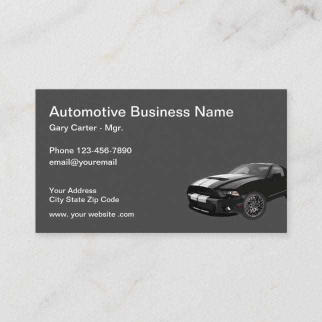 Automotive Business Card-mall Visitkort (Framsida)
