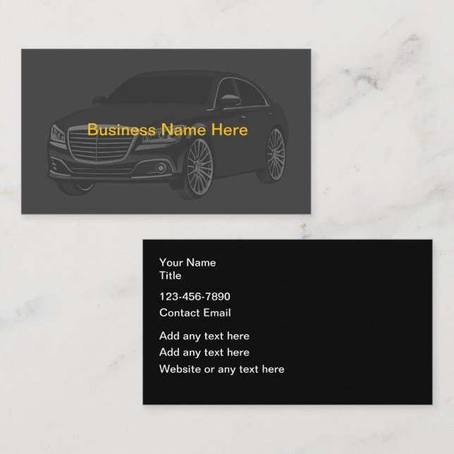 Automotive Business Cards New Design Visitkort (Fram/baksida)