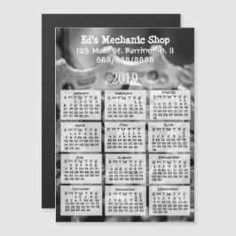 Automotive Business Mini Calendar Magnet 2019
