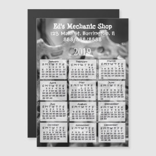 Automotive Business Mini Calendar Magnet 2019