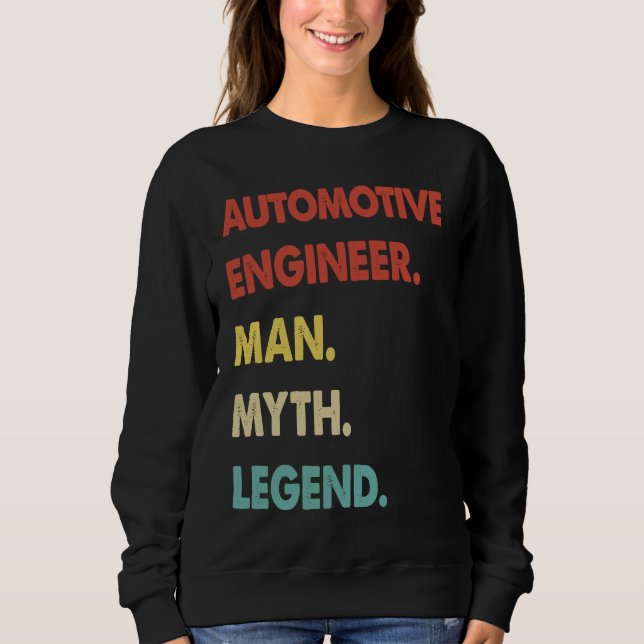 Automotive Engineer Man Myth Legend T Shirt (Framsida)