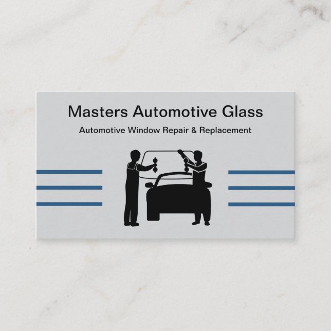 Automotive Glass Repair Replacement Business Cards Visitkort (Framsida)