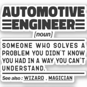 Automotive Ingenjör Noun Professionell Far Coola Klistermärken