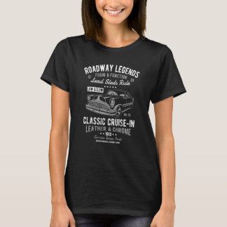 Automotive Nostalgia Classic Car Cruise in Distres T Shirt